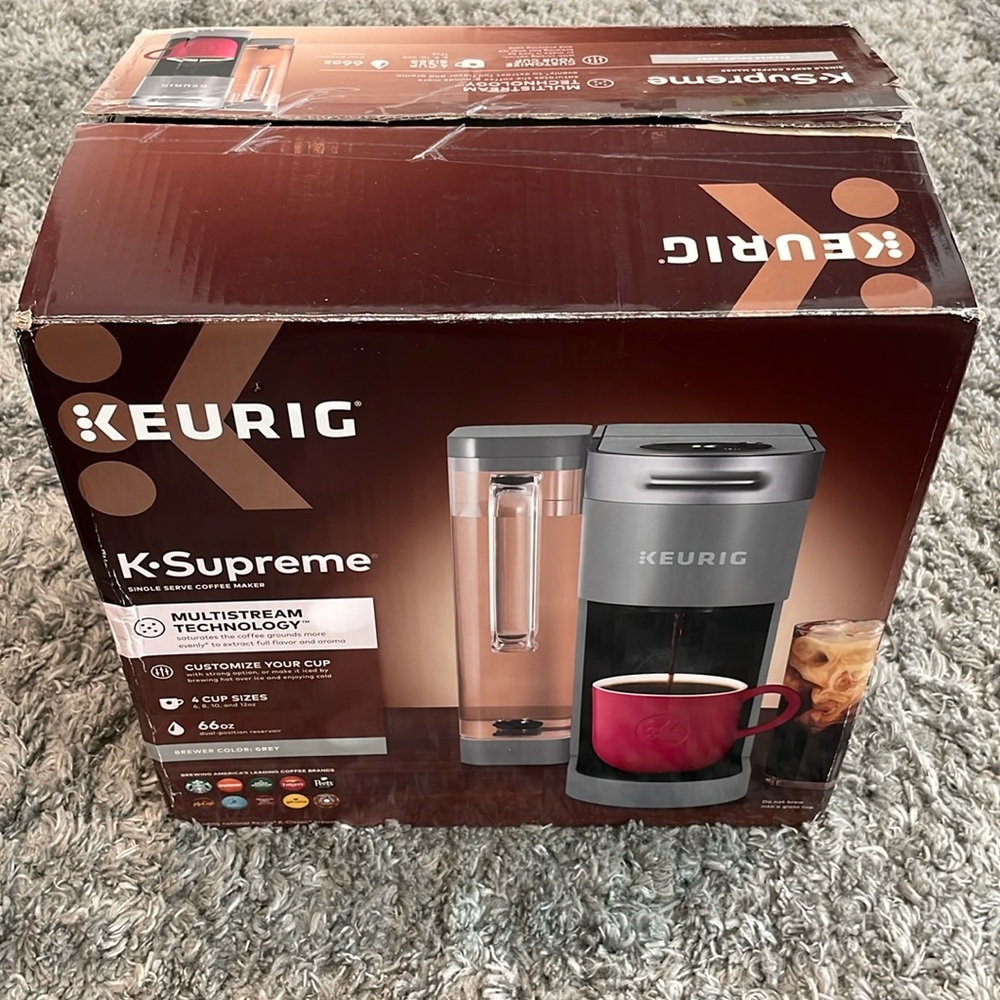 Grey Keurig K-Supreme Single Serve Coffee Maker